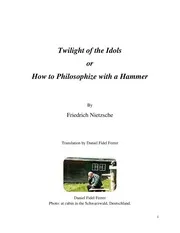 Twilight of the Idols or How to Philosophize with a Hammer