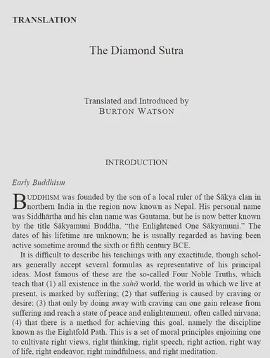 The Diamond Sutra
