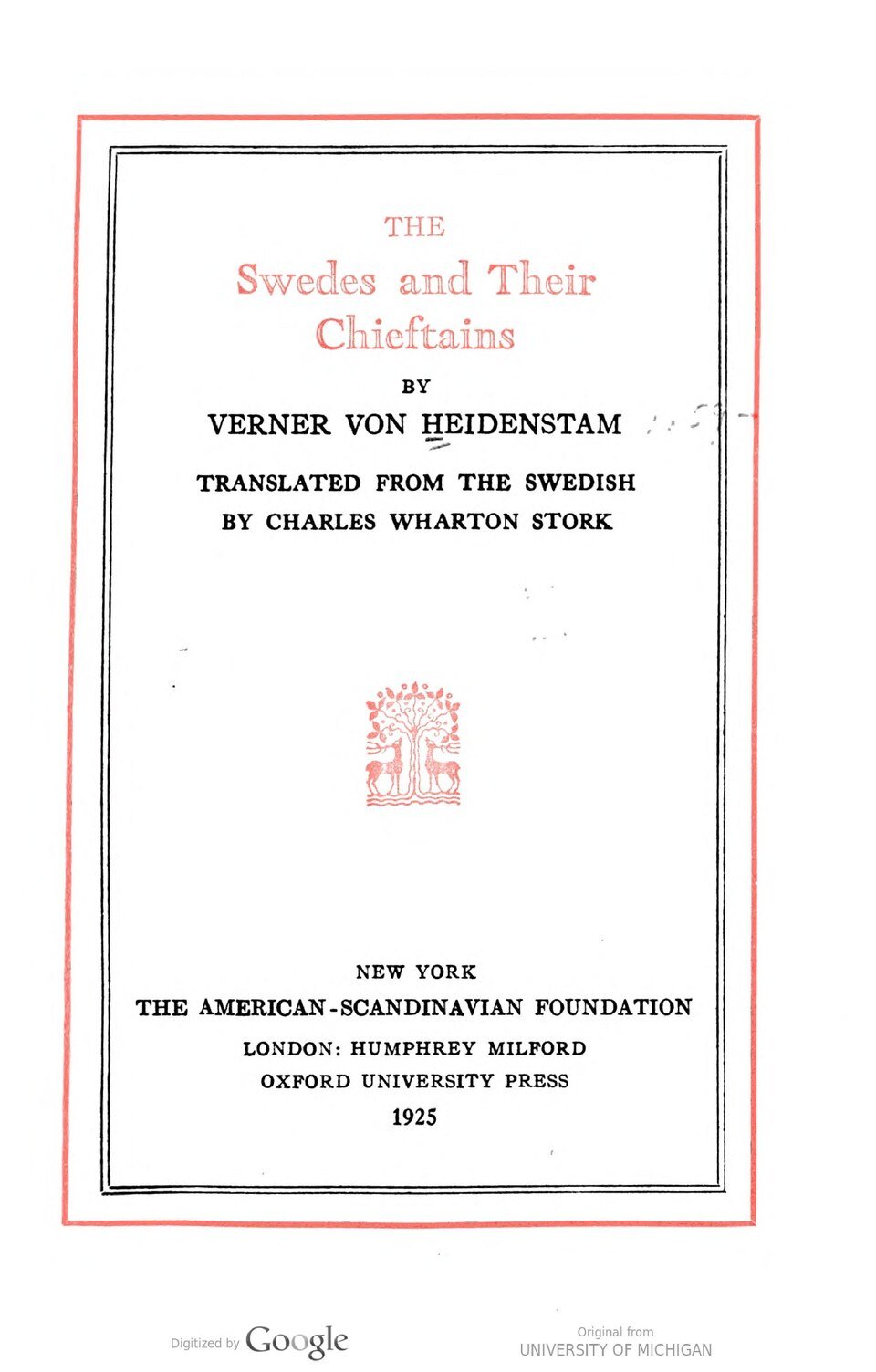 The Swedes and Their Cheiftains