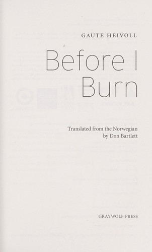 Before I Burn
