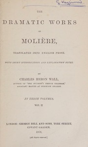 The Dramatic Works of Moliere, Vol II.